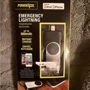 POWERXCEL Emergency Lightning Powerbank Keychain - Black